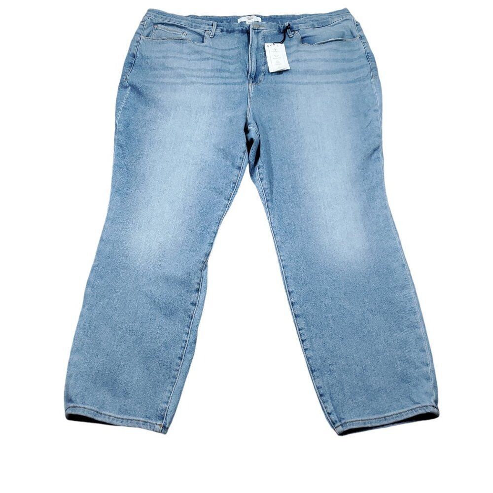 Good American Zara High Rise Skinny Jeans Plus Size 30 62 29" Inseam Blue